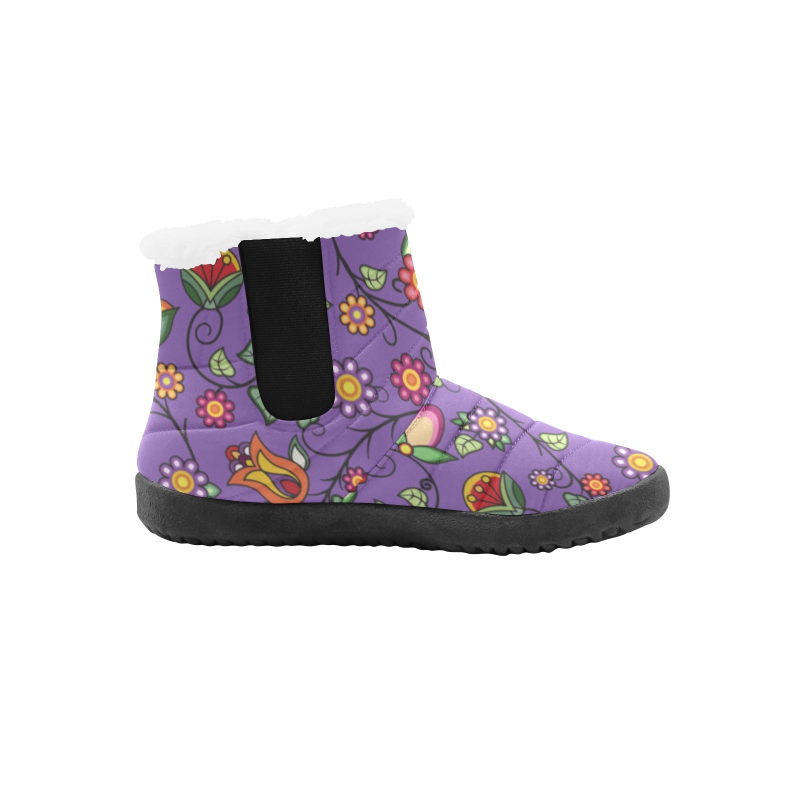 Heartbeat Petals Purple Men's Padded Winter Boot