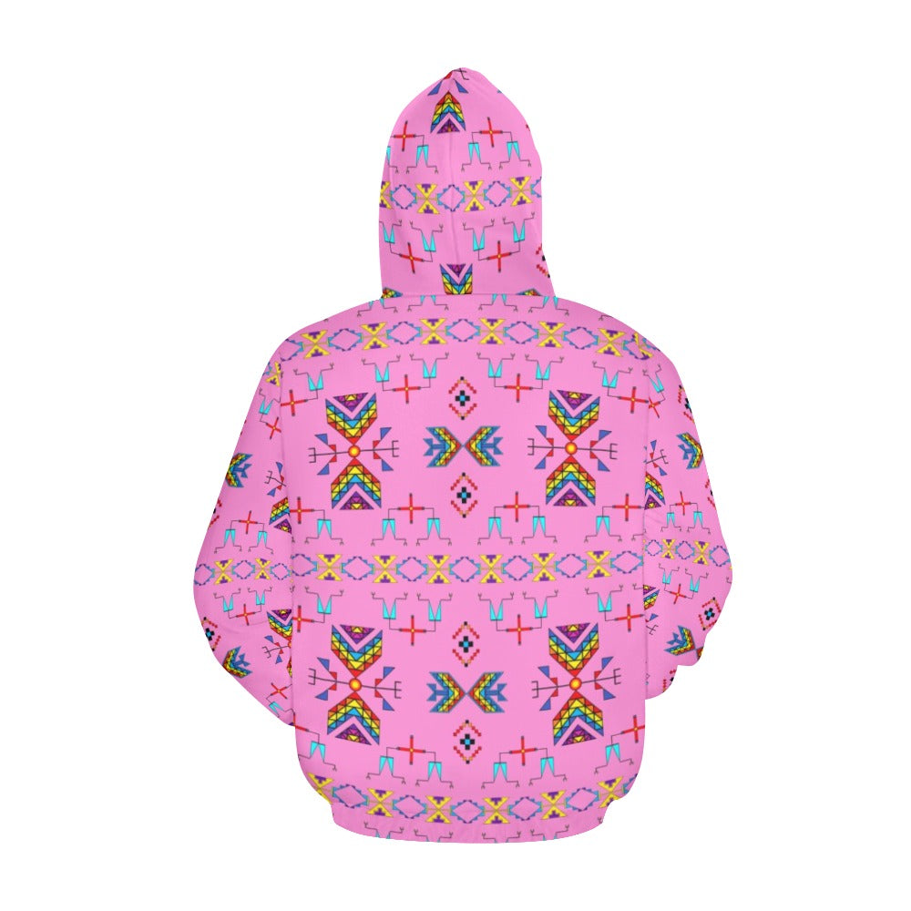 Rainy Chief Rainbow Blush Hoodie for Women (USA Size)