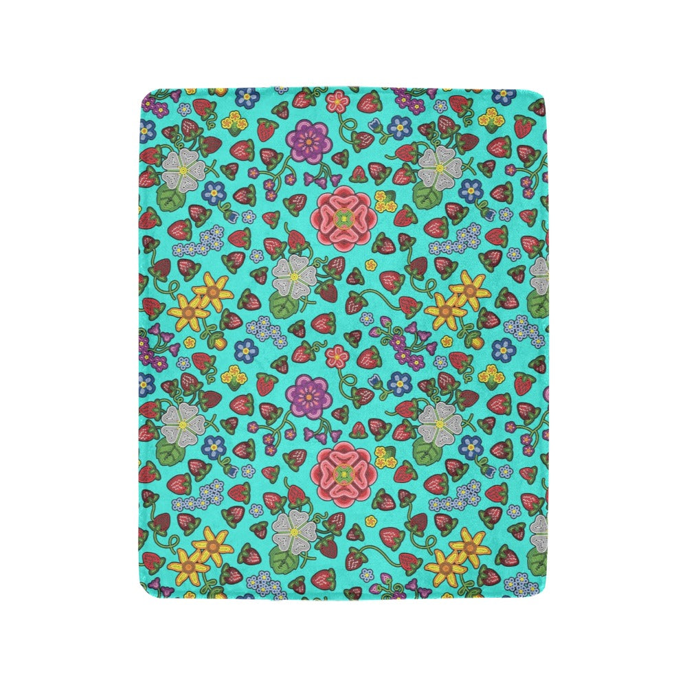 Berry Pop Turquoise Ultra-Soft Micro Fleece Blanket 40"x50"