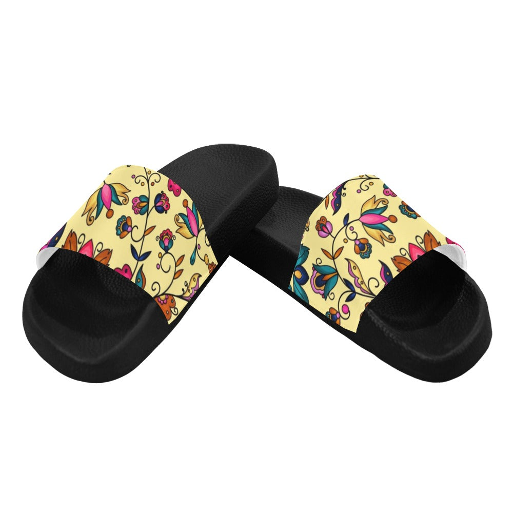 Copper Prairie Petals Yellow Women's Slide Sandals