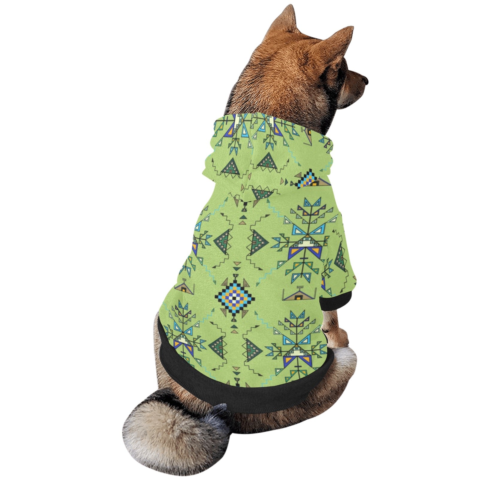 Bear Shield Green Pet Dog Hoodie