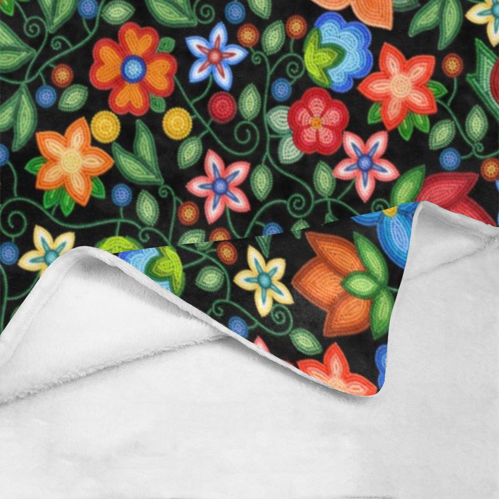 Morning Harmony Black Ultra-Soft Micro Fleece Blanket 40"x50"