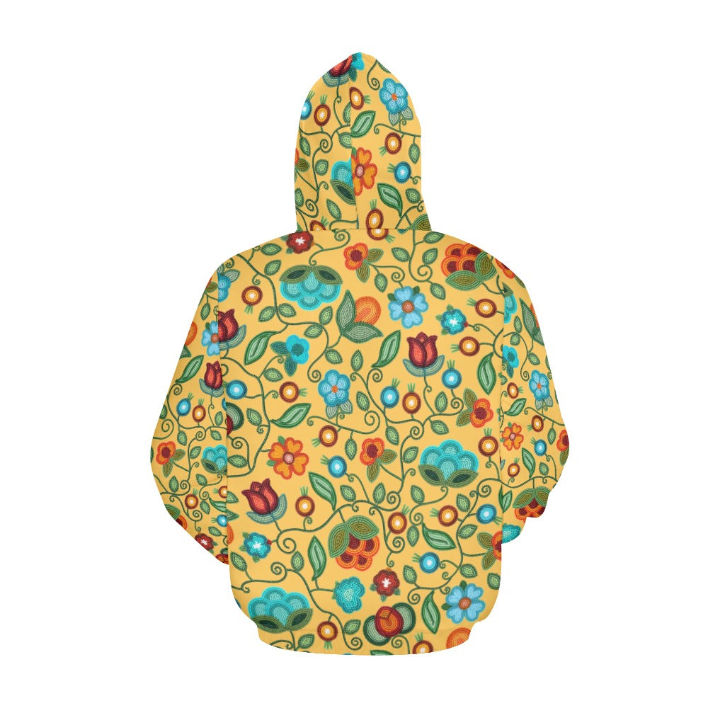 Prairie Fire Petals Honey All Over Print Hoodie for Women (USA Size)