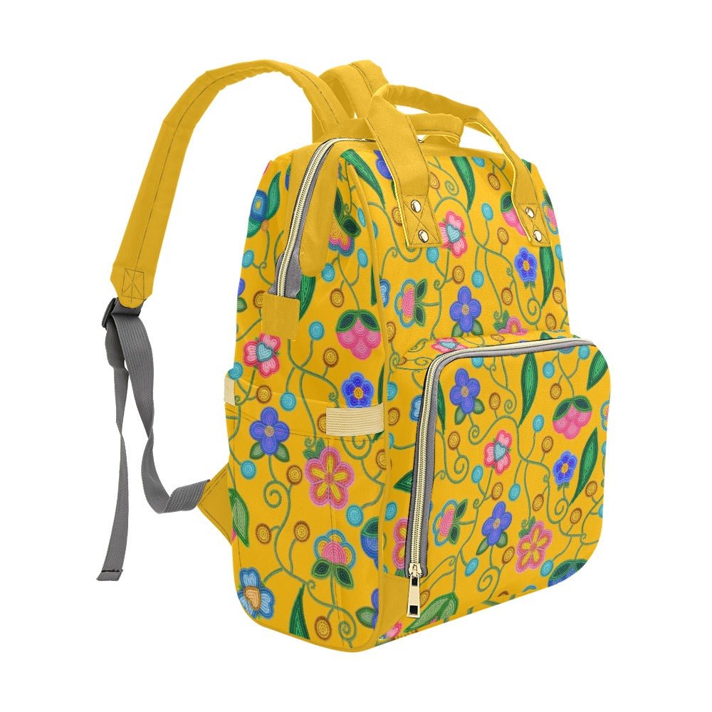Skyberry Serenade Yellow Multi-Function Diaper Backpack/Diaper Bag