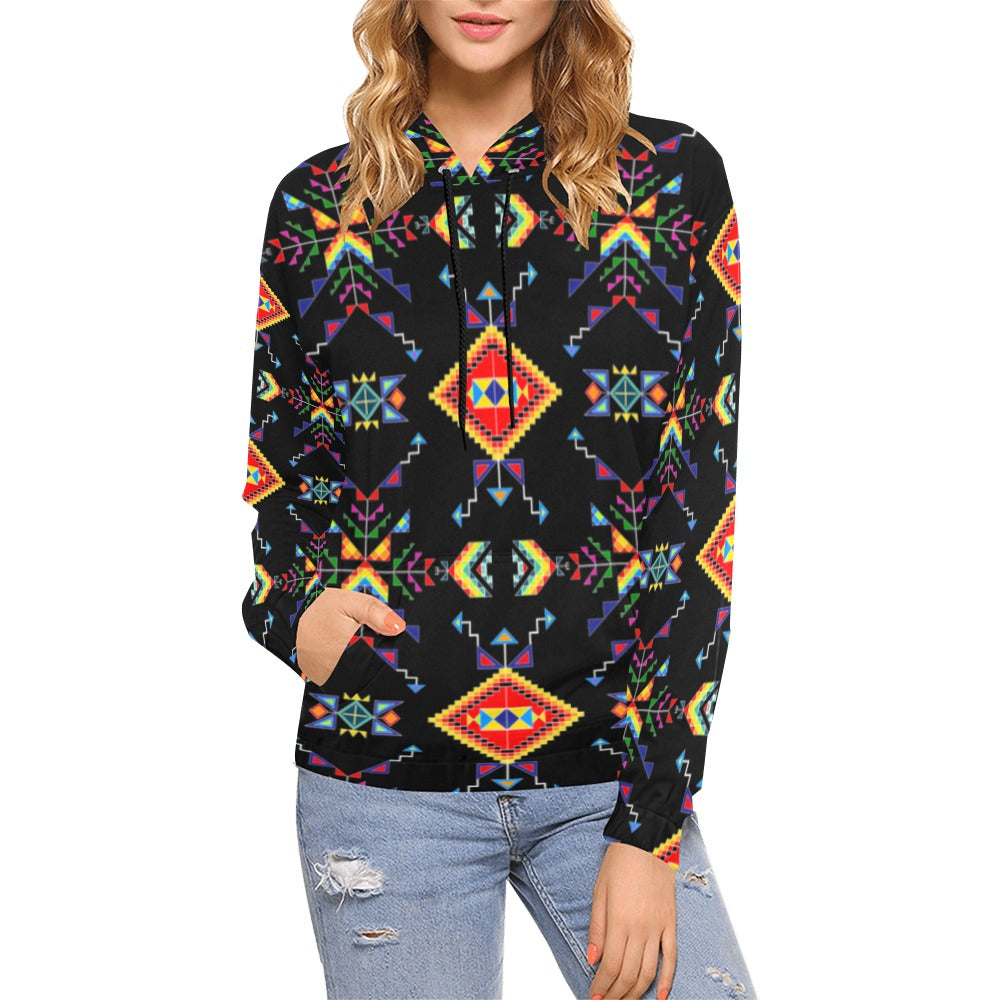 Buffalo Jump Black Hoodie for Women (USA Size)