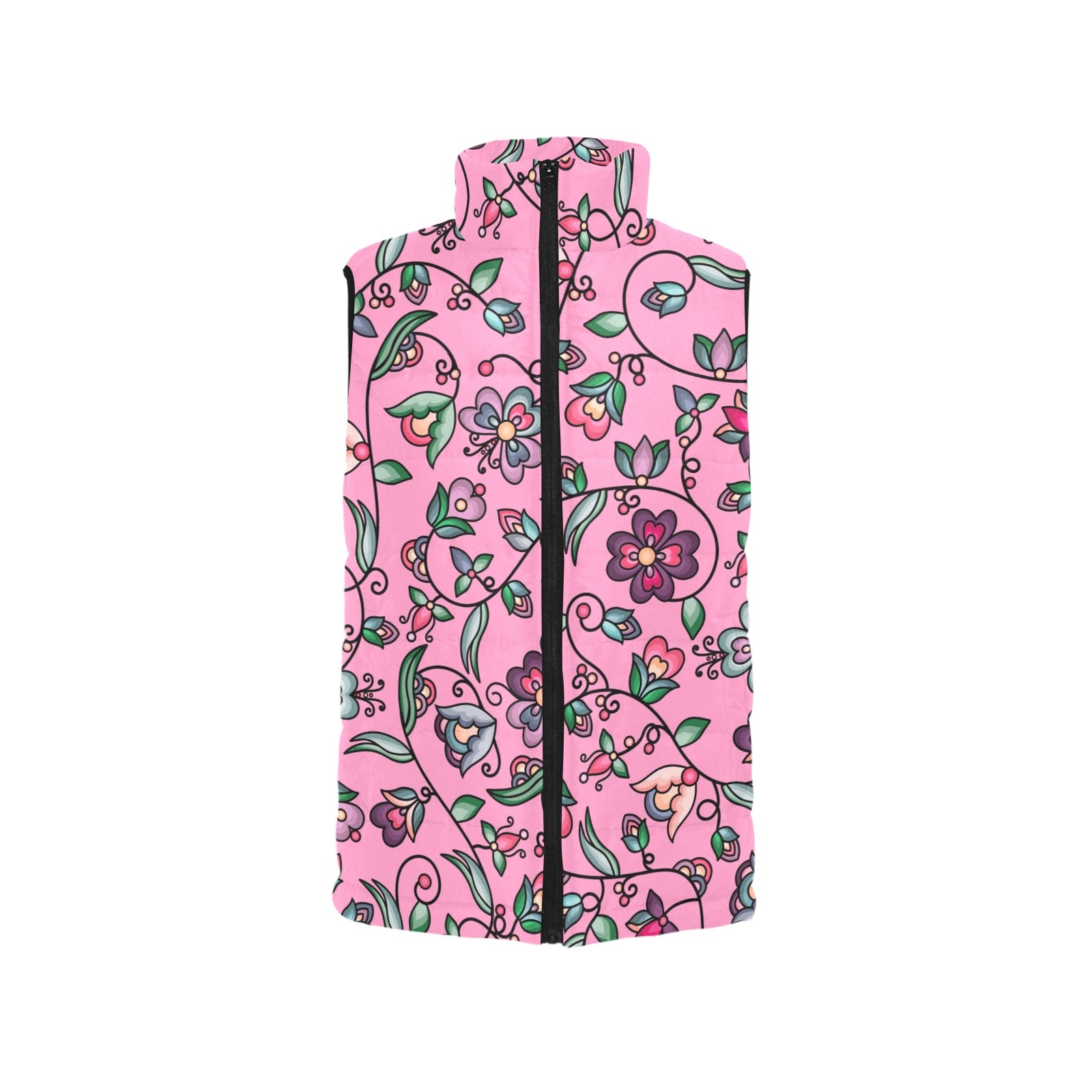 Amber Evening Garland Pink Women's Padded Vest Jacket