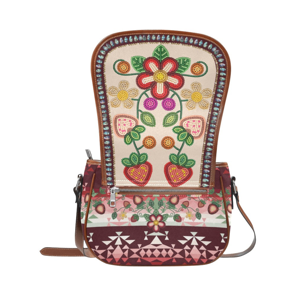 Sacred Berry Cream Saddle Bag/Large