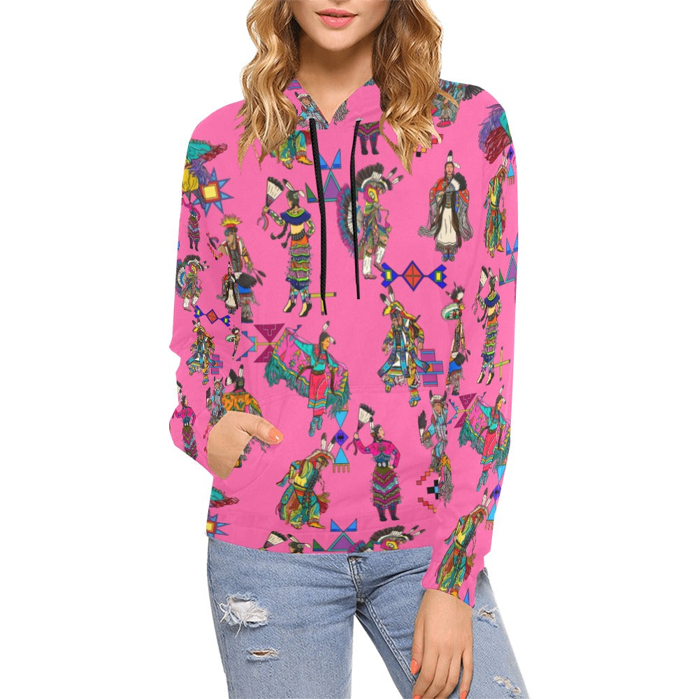 Grand Entry Dancer Pink Hoodie for Women (USA Size)
