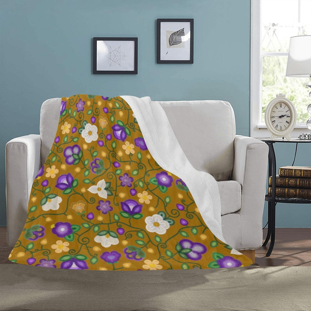 Midnight Moss Bloom Toffee Ultra-Soft Micro Fleece Blanket 50"x60"