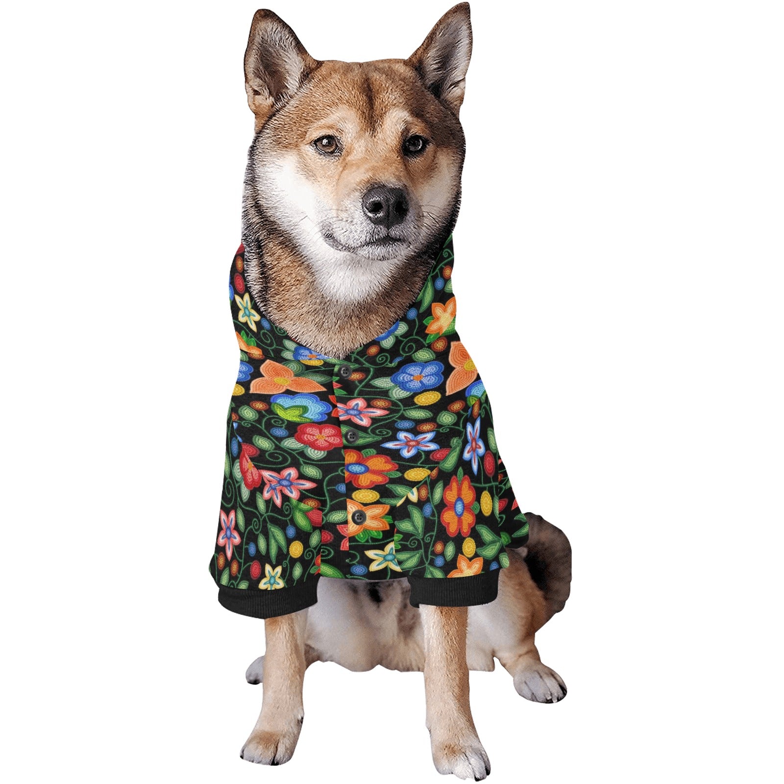 Morning Harmony Black Pet Dog Hoodie