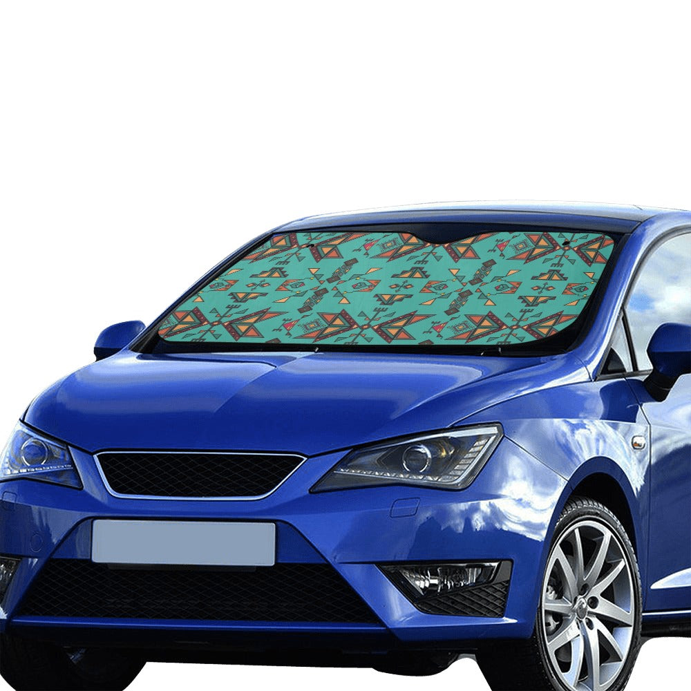 Arrow dawn Turquoise Car Sun Shade 55"x30"