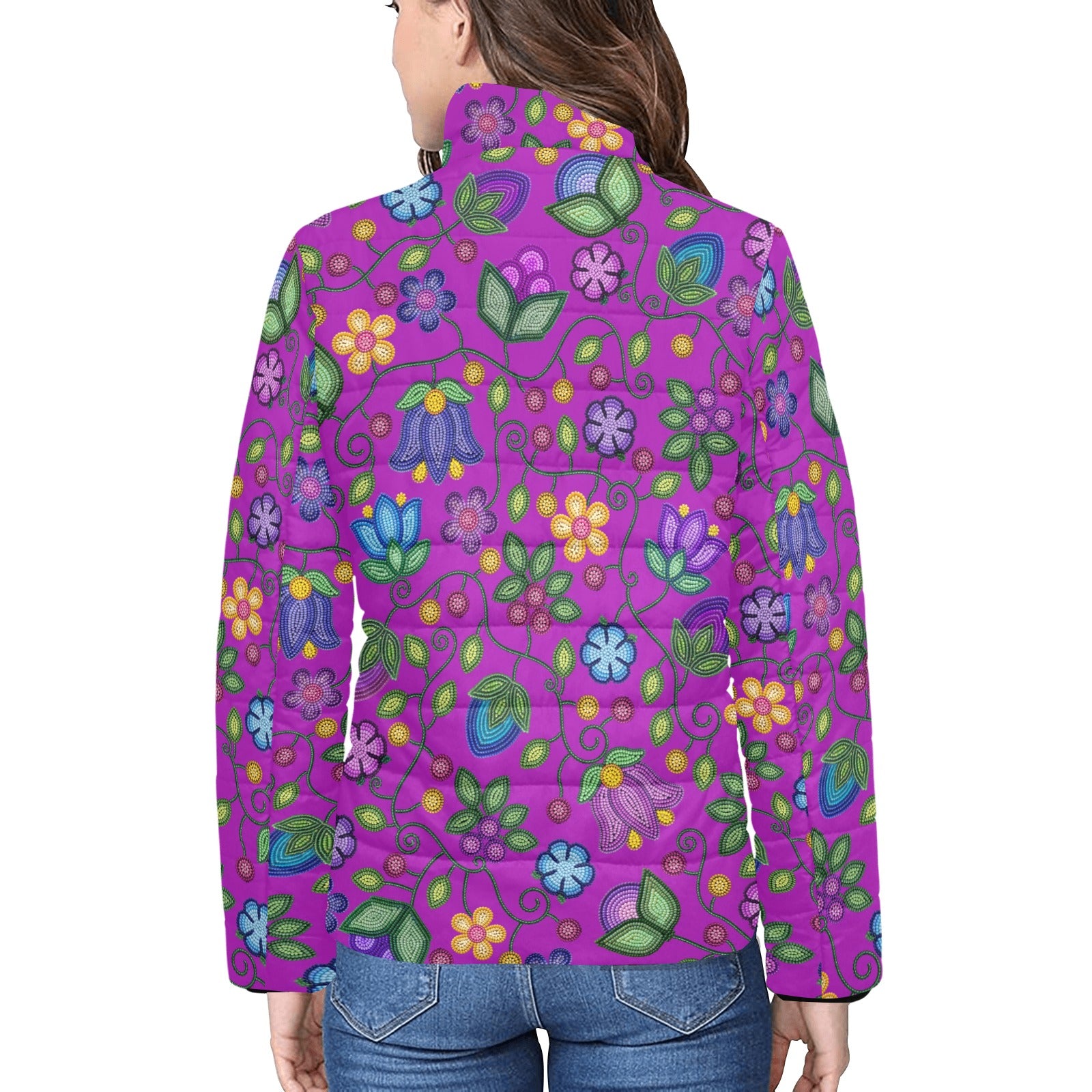 Bloom Uplift Purple Women's Stand Collar Padded Jacket
