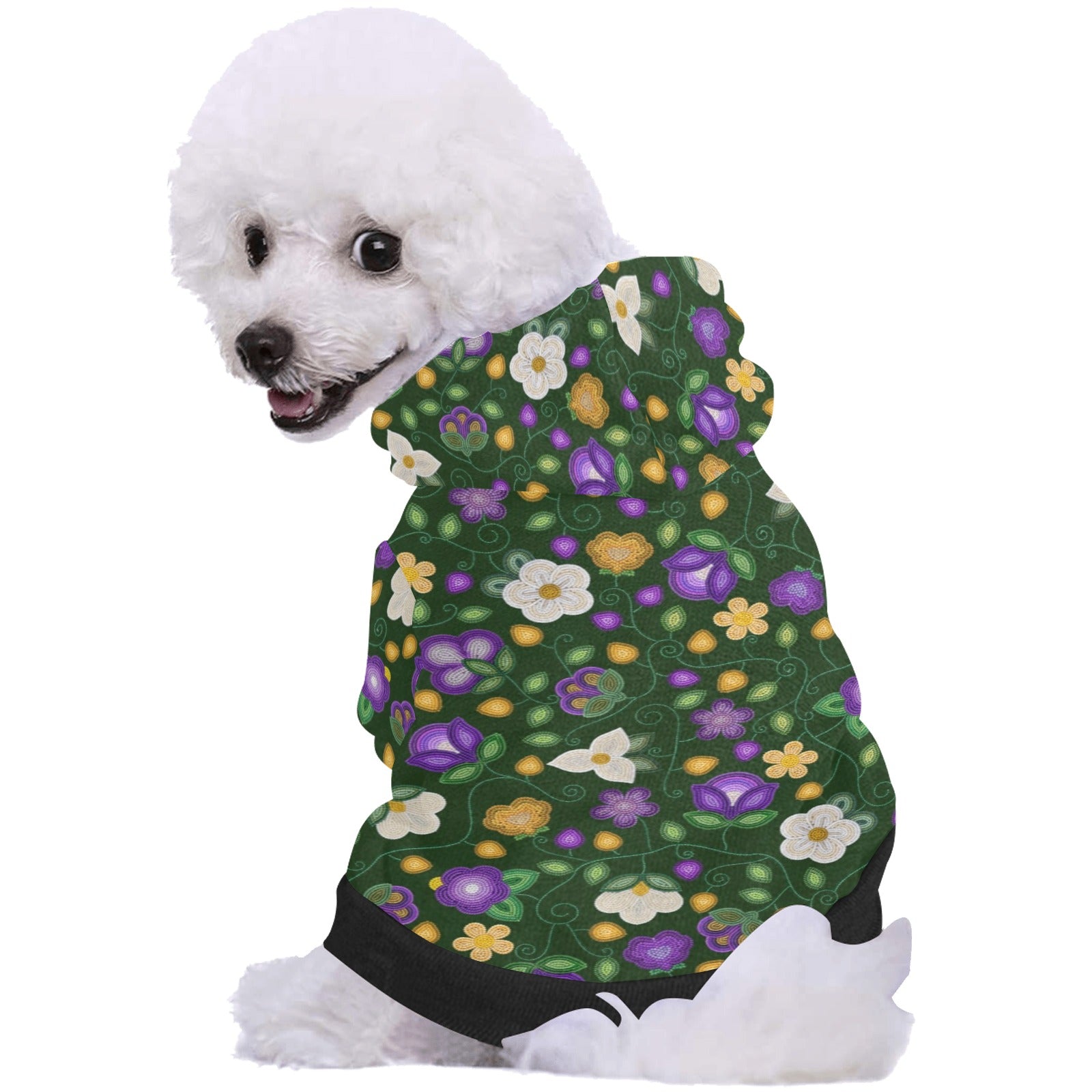 Midnight Moss Bloom Forest Pet Dog Hoodie