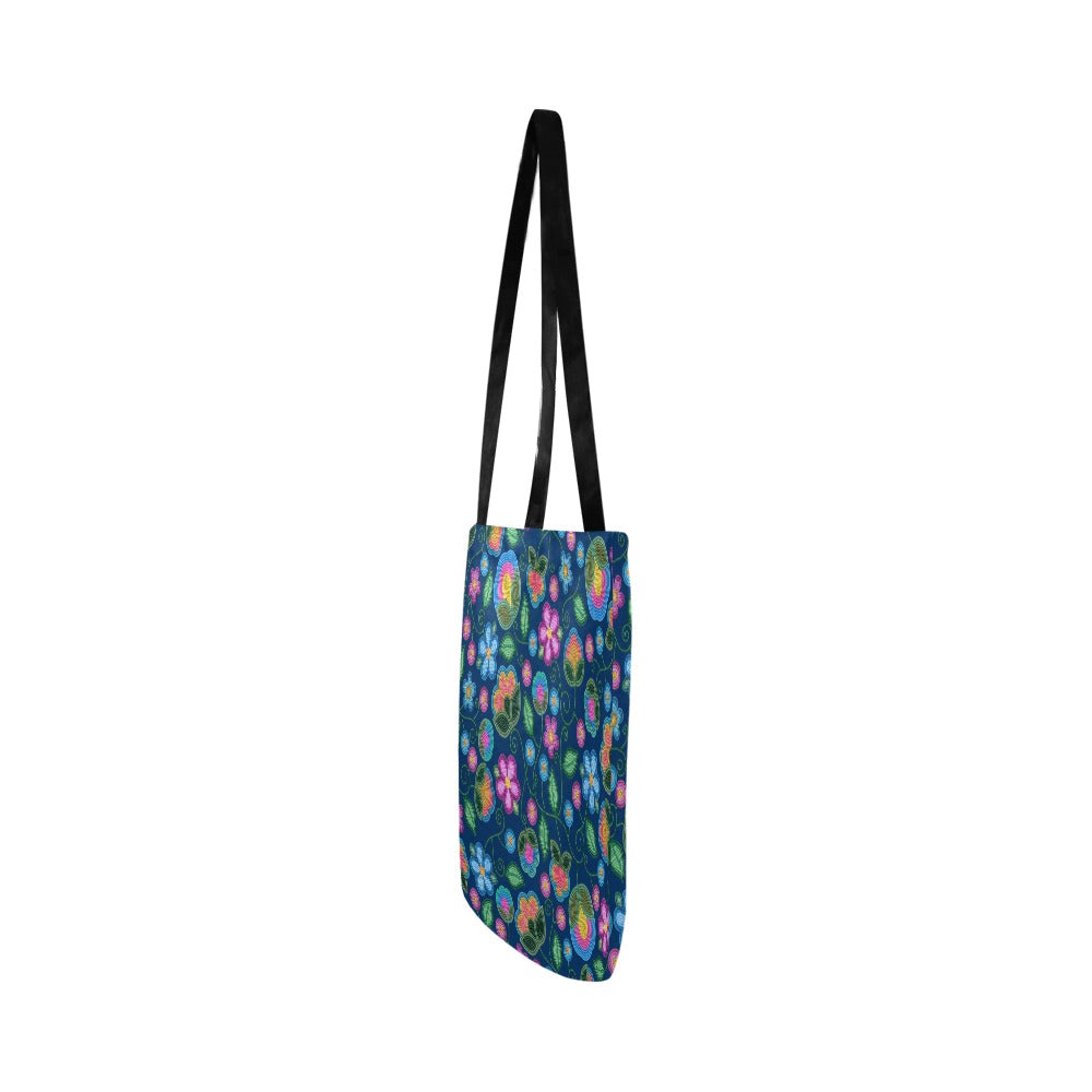 Turquoise Sunbeam Blue Reusable Shopping Bag (Two sides)
