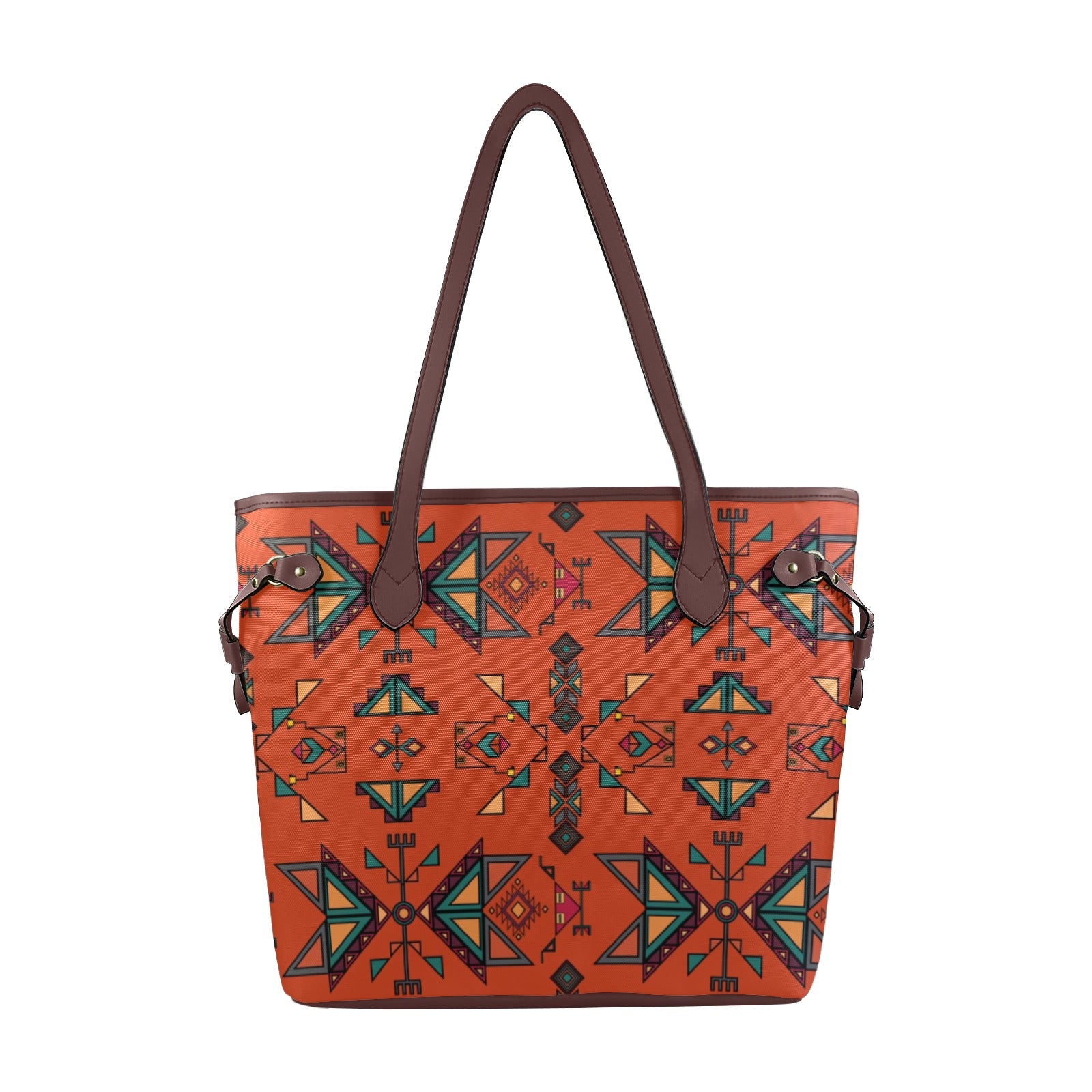 Arrow Dawn Orange Clover Canvas Tote Bag