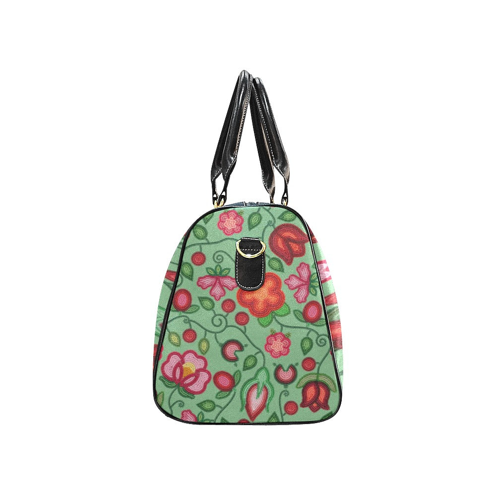 Rose Reverie Green Waterproof Travel Bag/Small