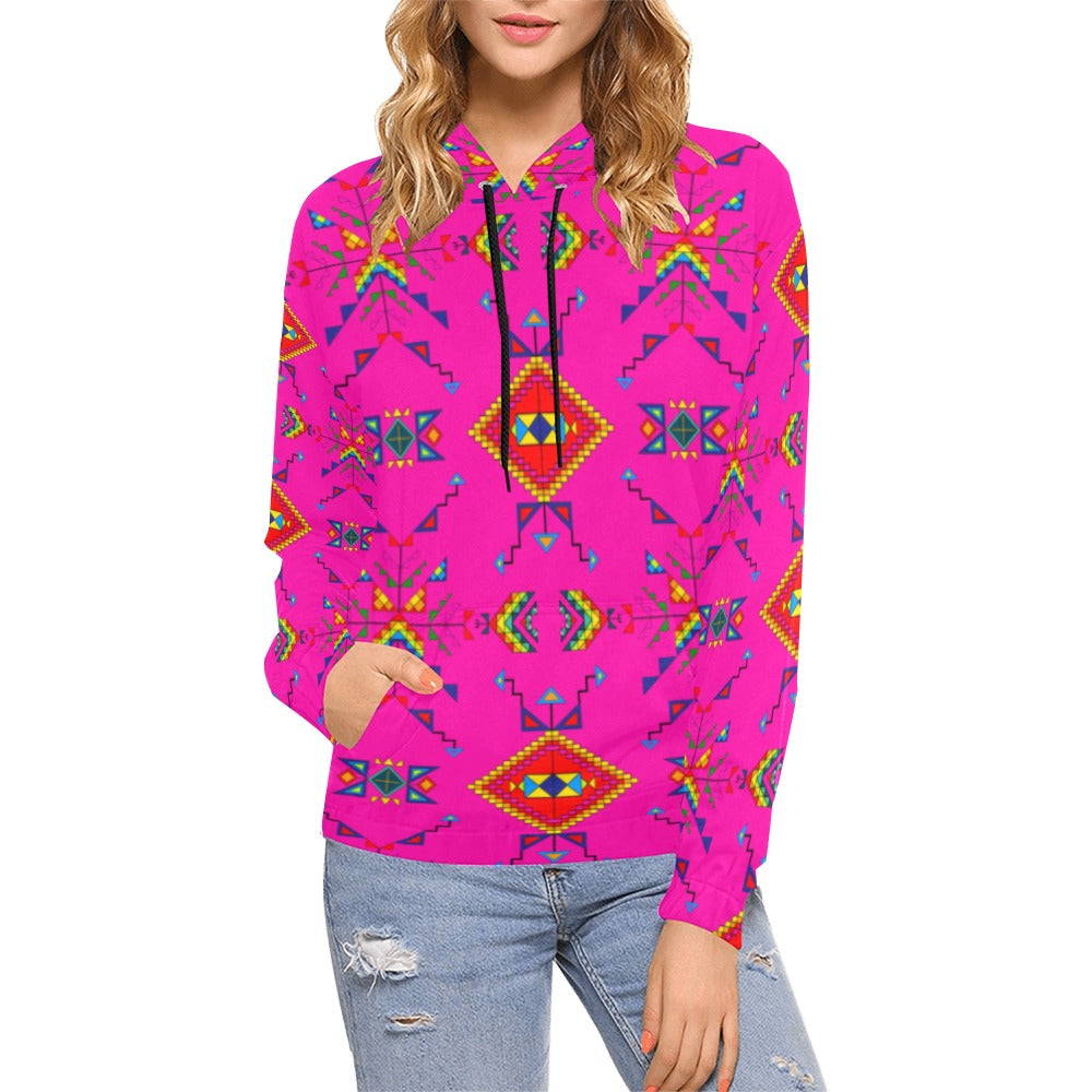 Buffalo Jump Pink Hoodie for Women (USA Size)