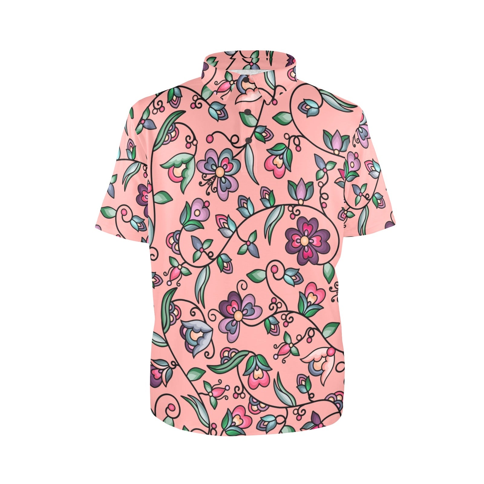 Amber Evening Garland Peach Polo Shirt