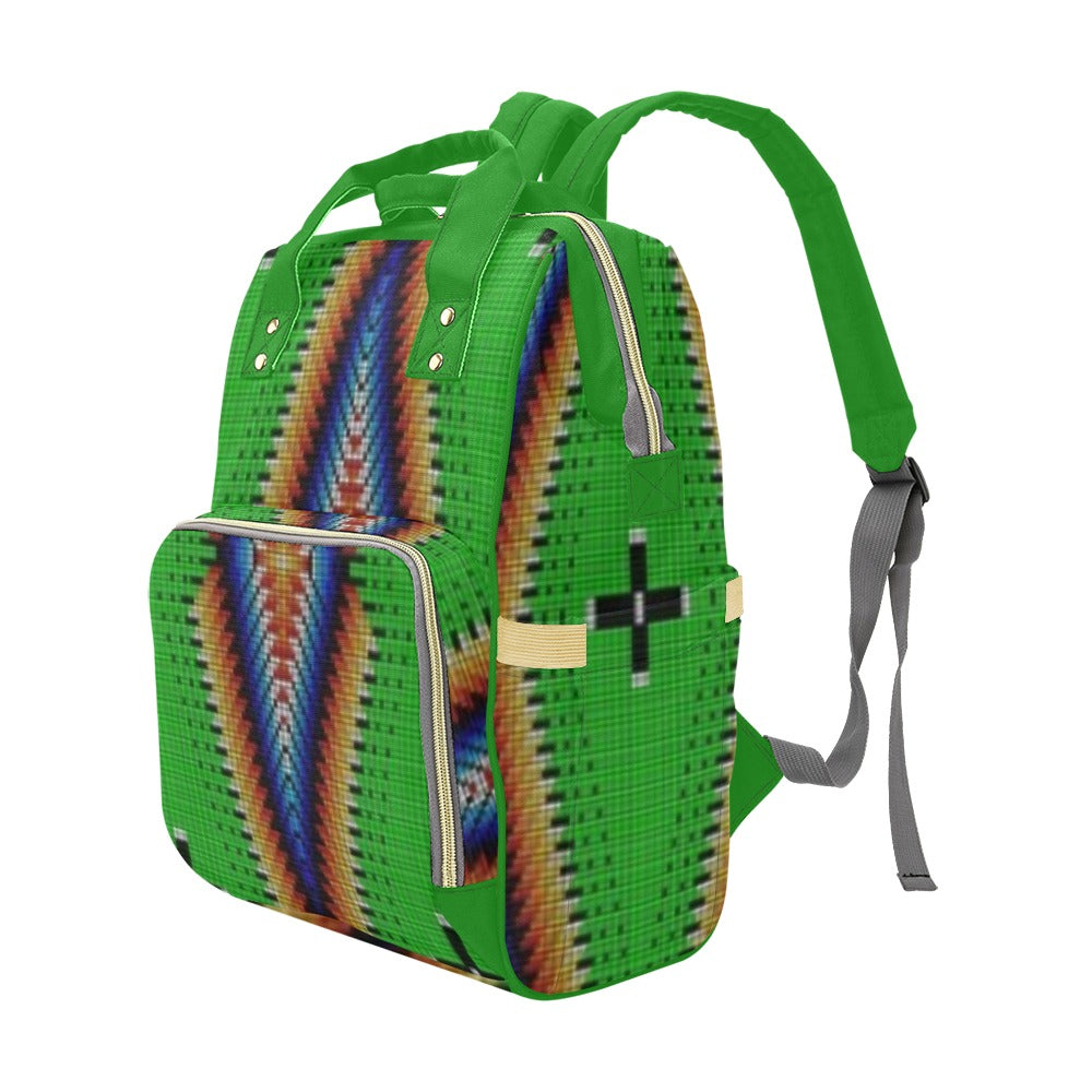 Diamond in the Bluff Lime Multi-Function Diaper Backpack/Diaper Bag