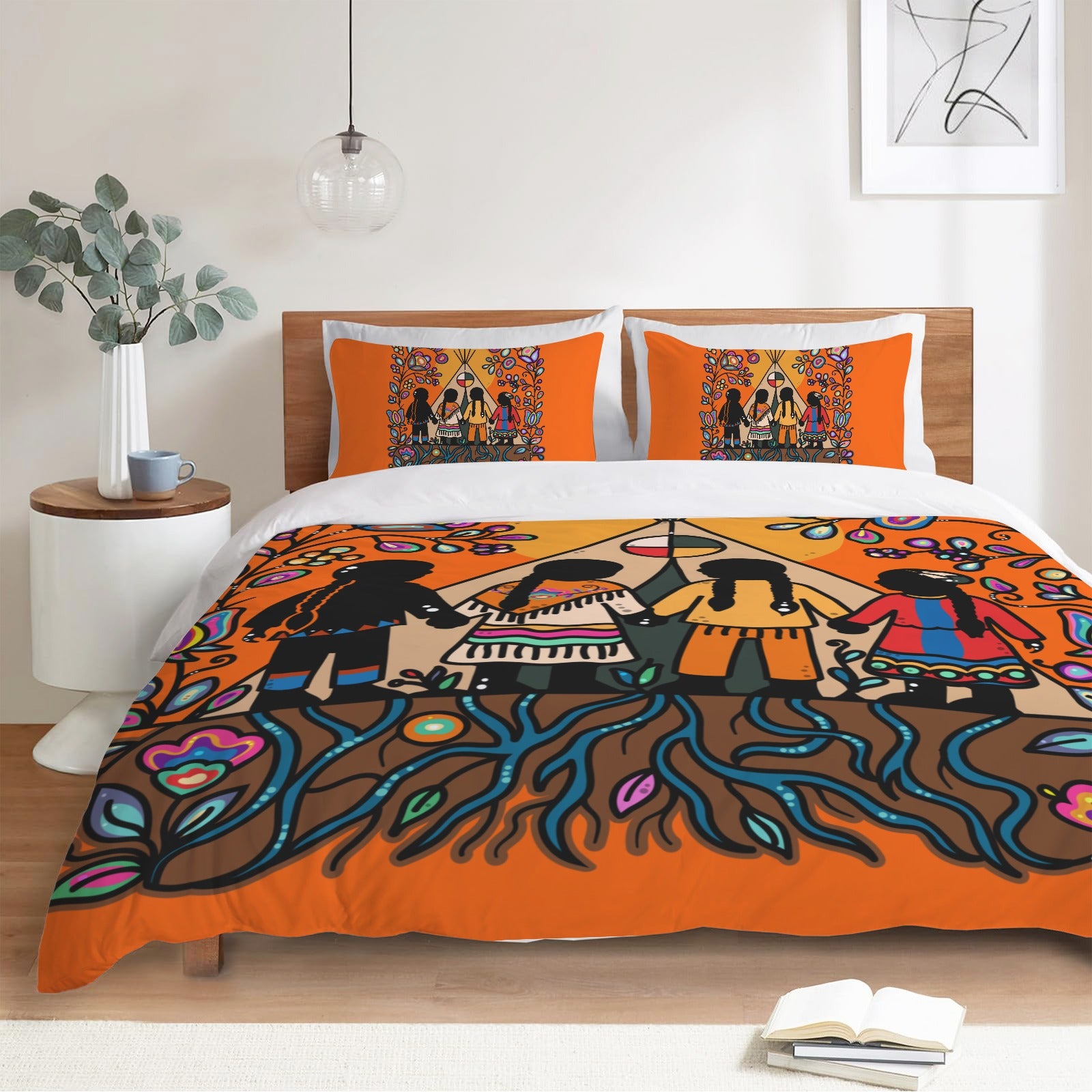 Rooted in Culture 3-Piece Bedding Set 94x104inch