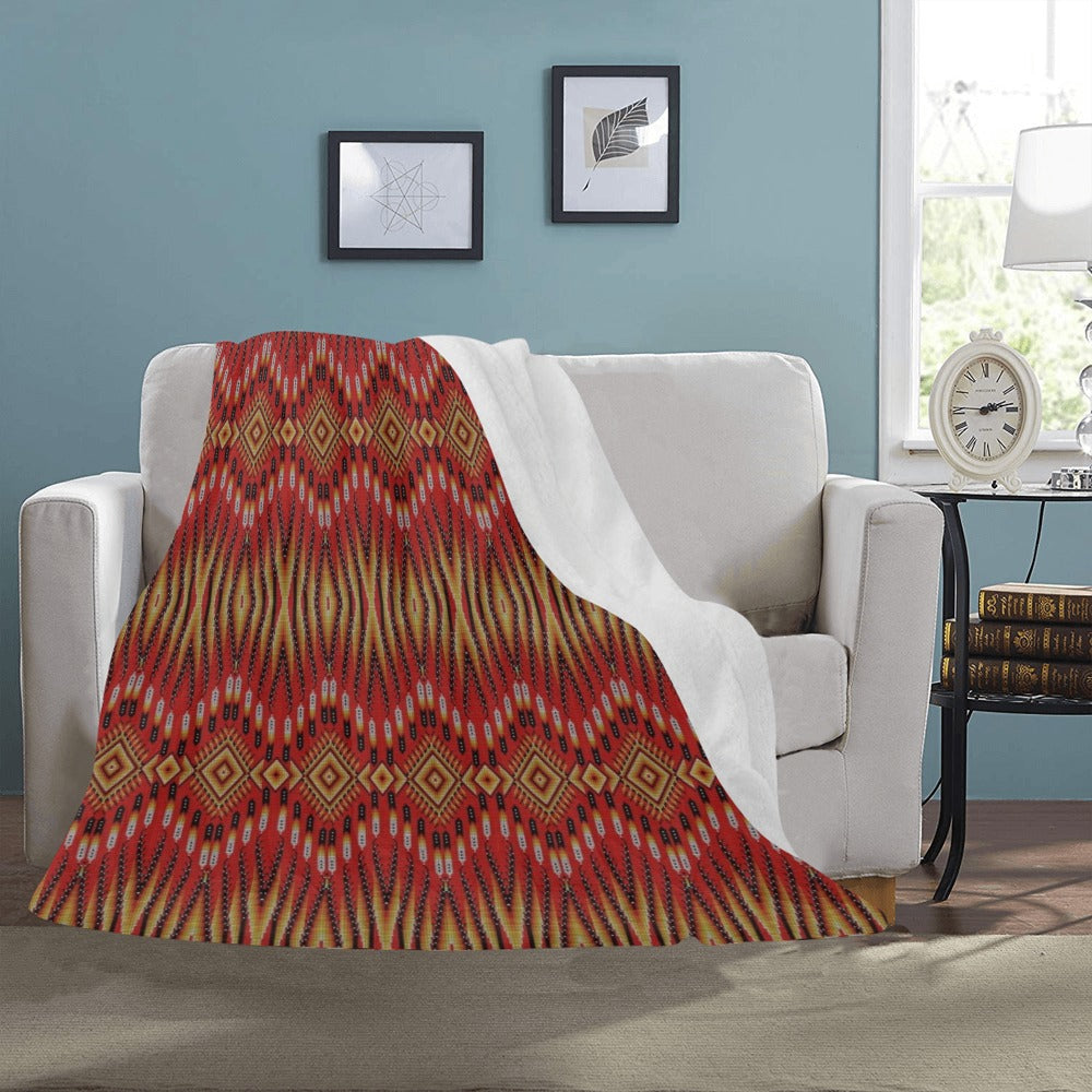 Fire Feather Red Ultra-Soft Micro Fleece Blanket 50"x60"