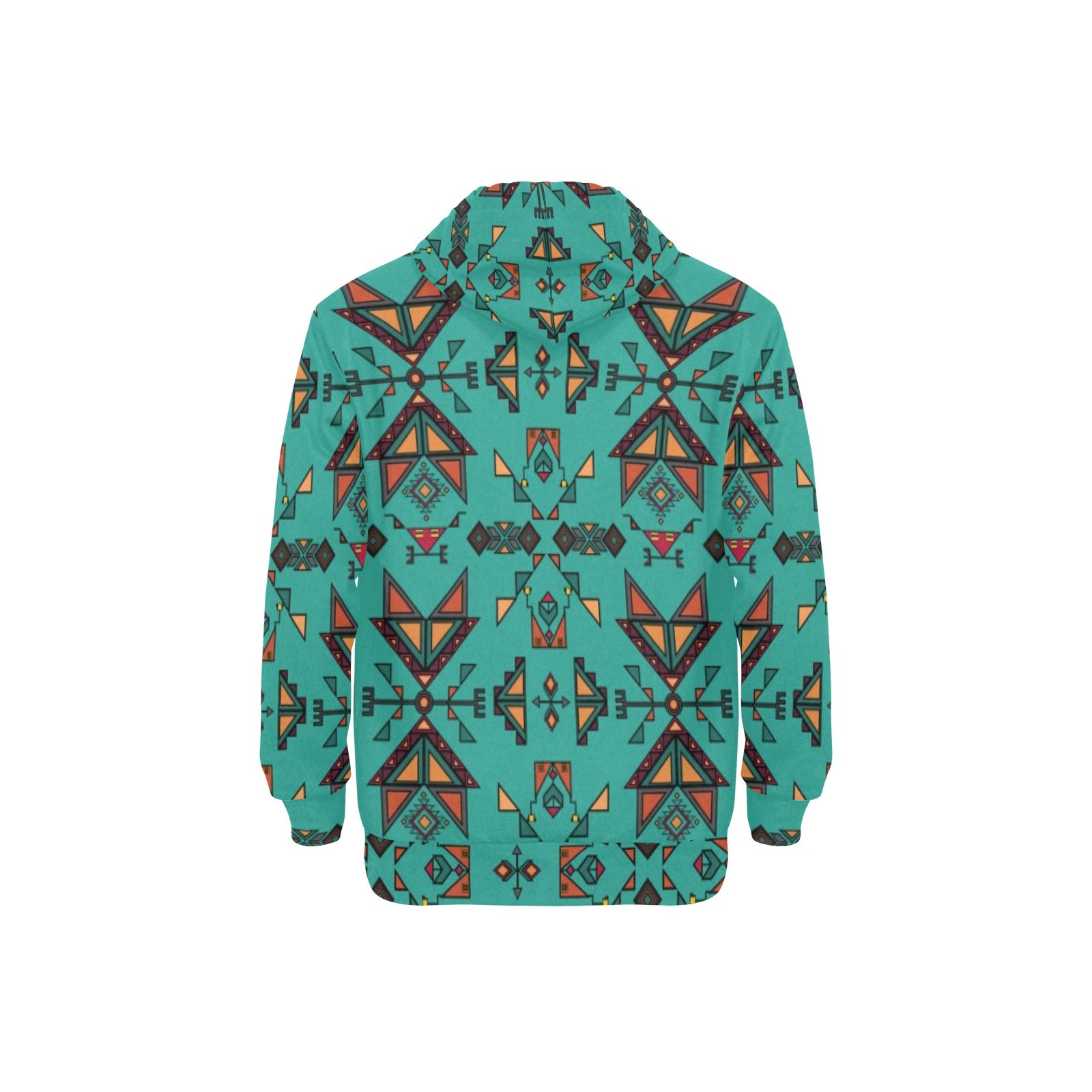 Arrow dawn Turquoise Men's Long Sleeve Fleece Hoodie