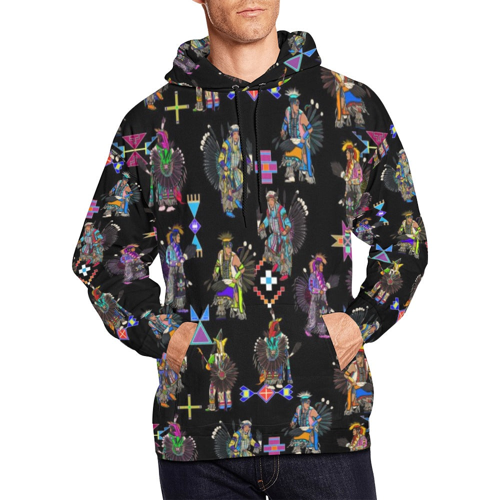 Men's Tradish Dancers Black Hoodie for Men (USA Size)