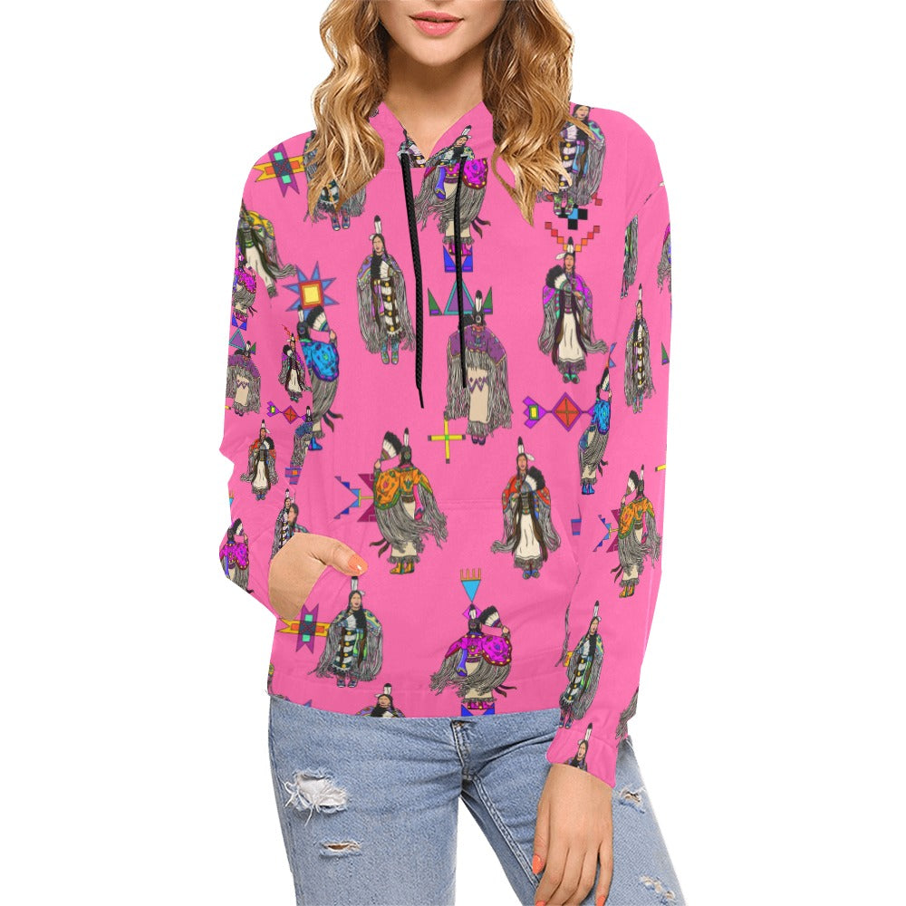Women's Tradish Dancers Pink Hoodie for Women (USA Size)