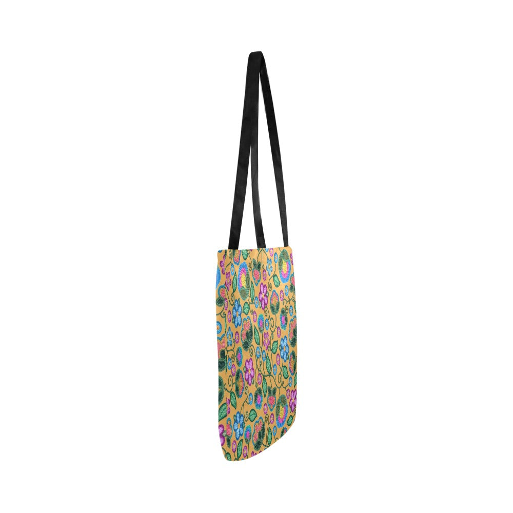Turquoise Sunbeam Yellow Reusable Shopping Bag (Two sides)
