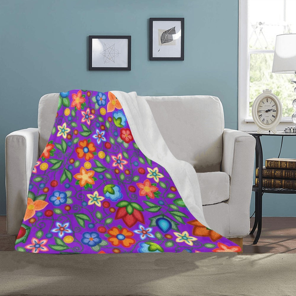 Morning Harmony Purple Ultra-Soft Micro Fleece Blanket 40"x50"