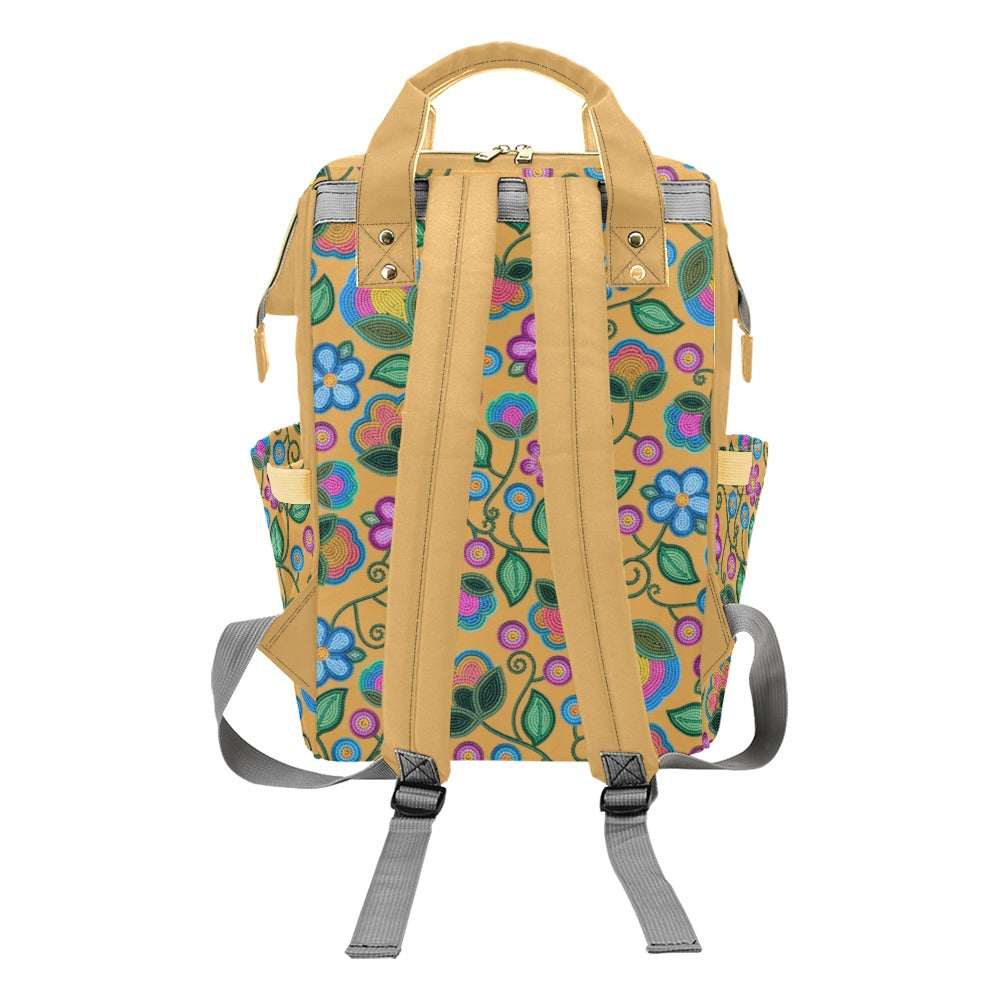 Turquoise Sunbeam Yellow Multi-Function Diaper Backpack/Diaper Bag