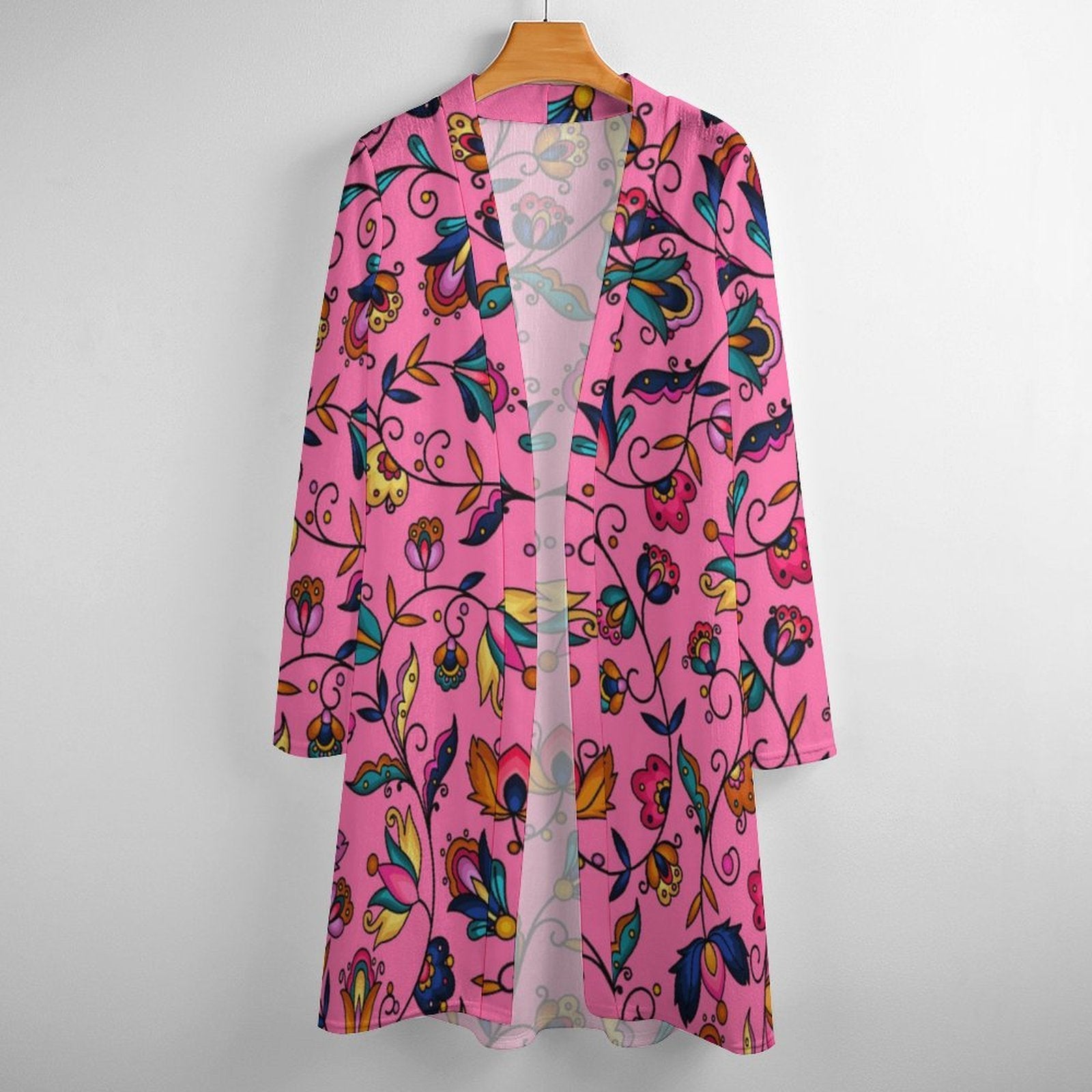 Copper Prairie Petals  Pink Cardigan