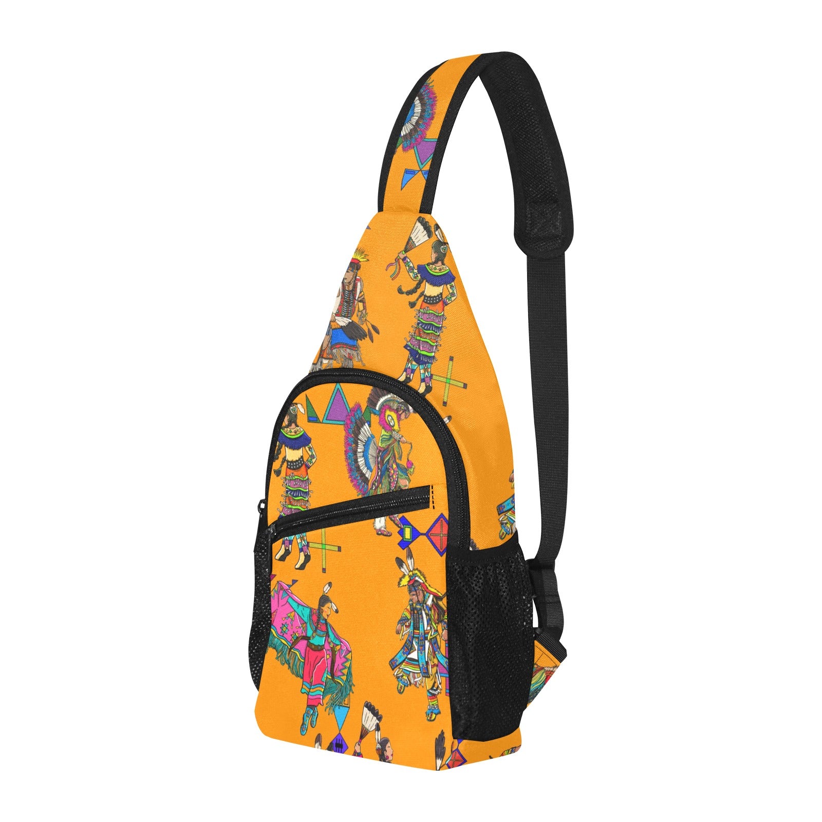 Grand Entry Dancers Orange Chest Bag