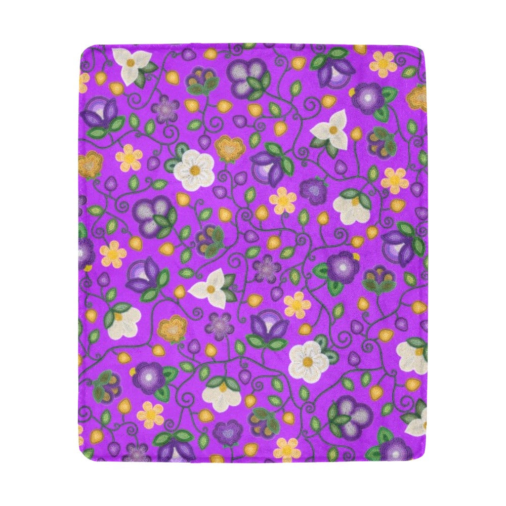 Midnight Moss Bloom Purple Ultra-Soft Micro Fleece Blanket 50"x60"