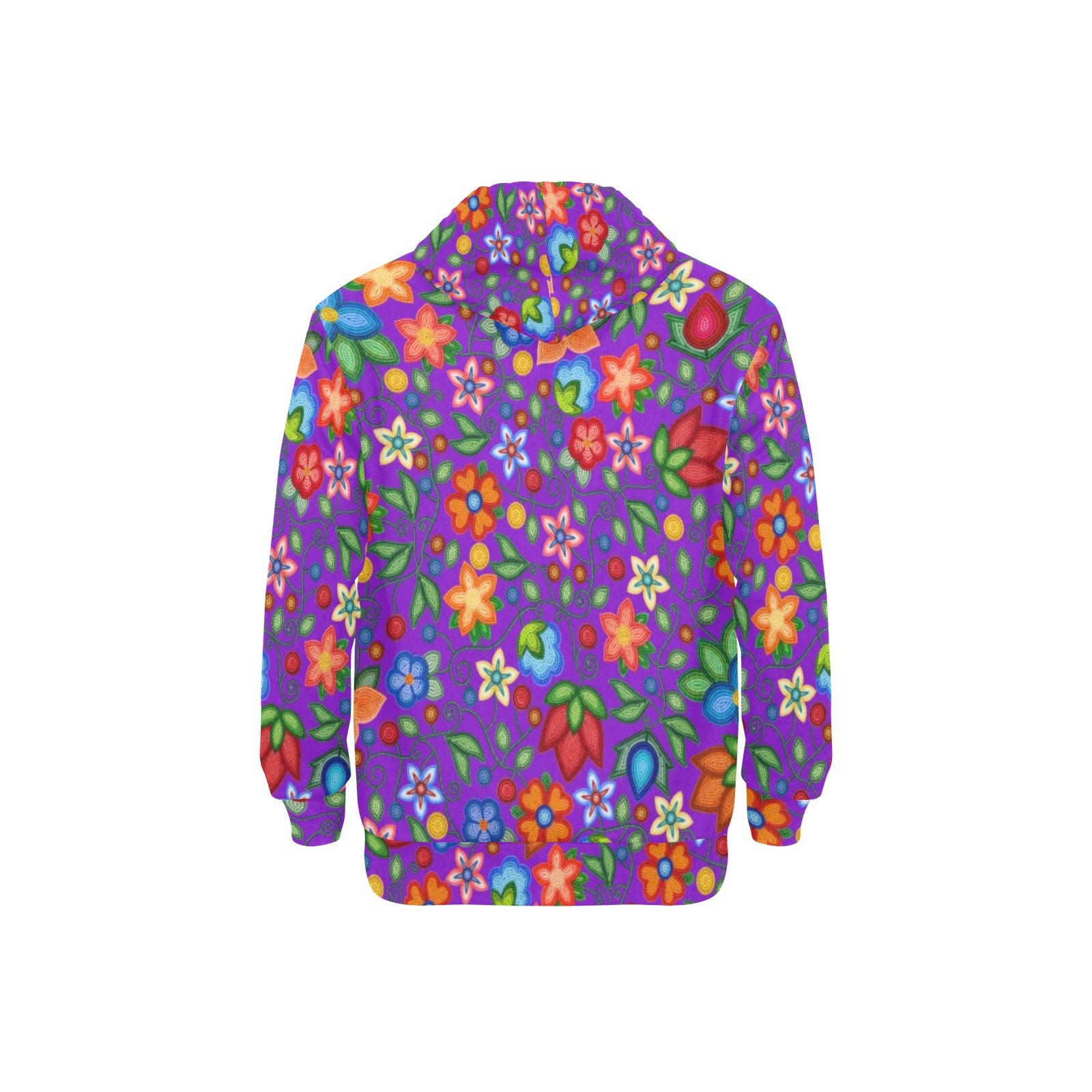 Morning Harmony Purple Men's Long Sleeve Fleece Hoodie