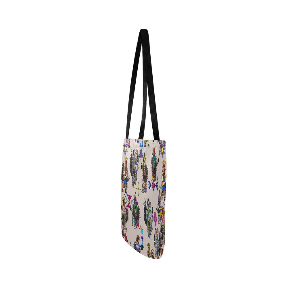 Men's Tradish Dancers Muslin White Reusable Shopping Bag (Two sides)
