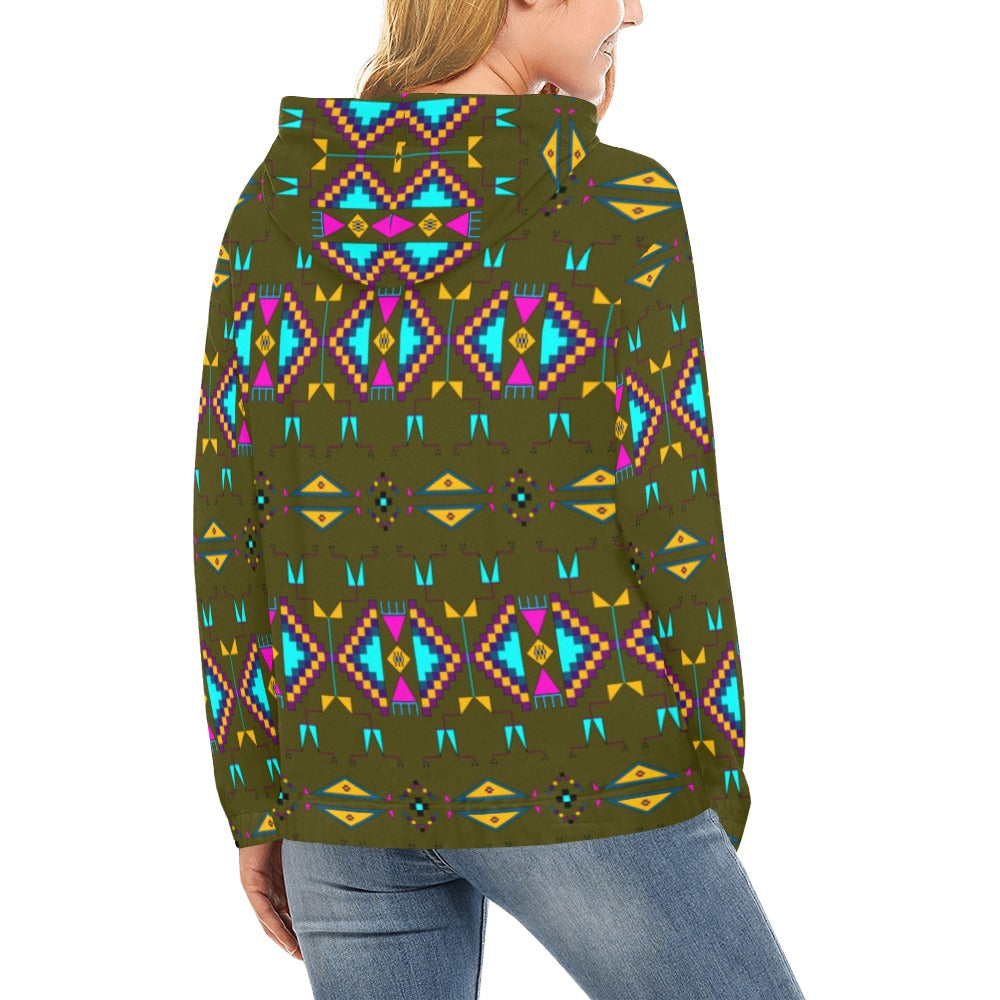 Rite of Passage Olive Hoodie for Women (USA Size)