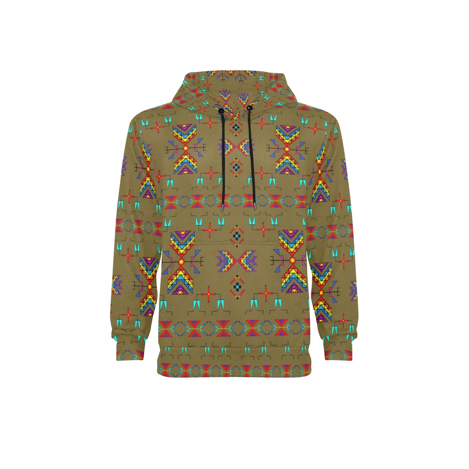 Rainy Chief Rainbow Sage Grass Men's Long Sleeve Fleece Hoodie
