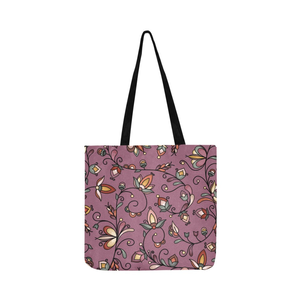 Burnt Sky Petals Magenta Reusable Shopping Bag (Two sides)