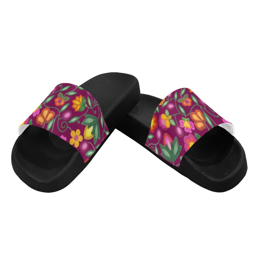 Boreal Bounty Dark Magenta Men's Slide Sandals
