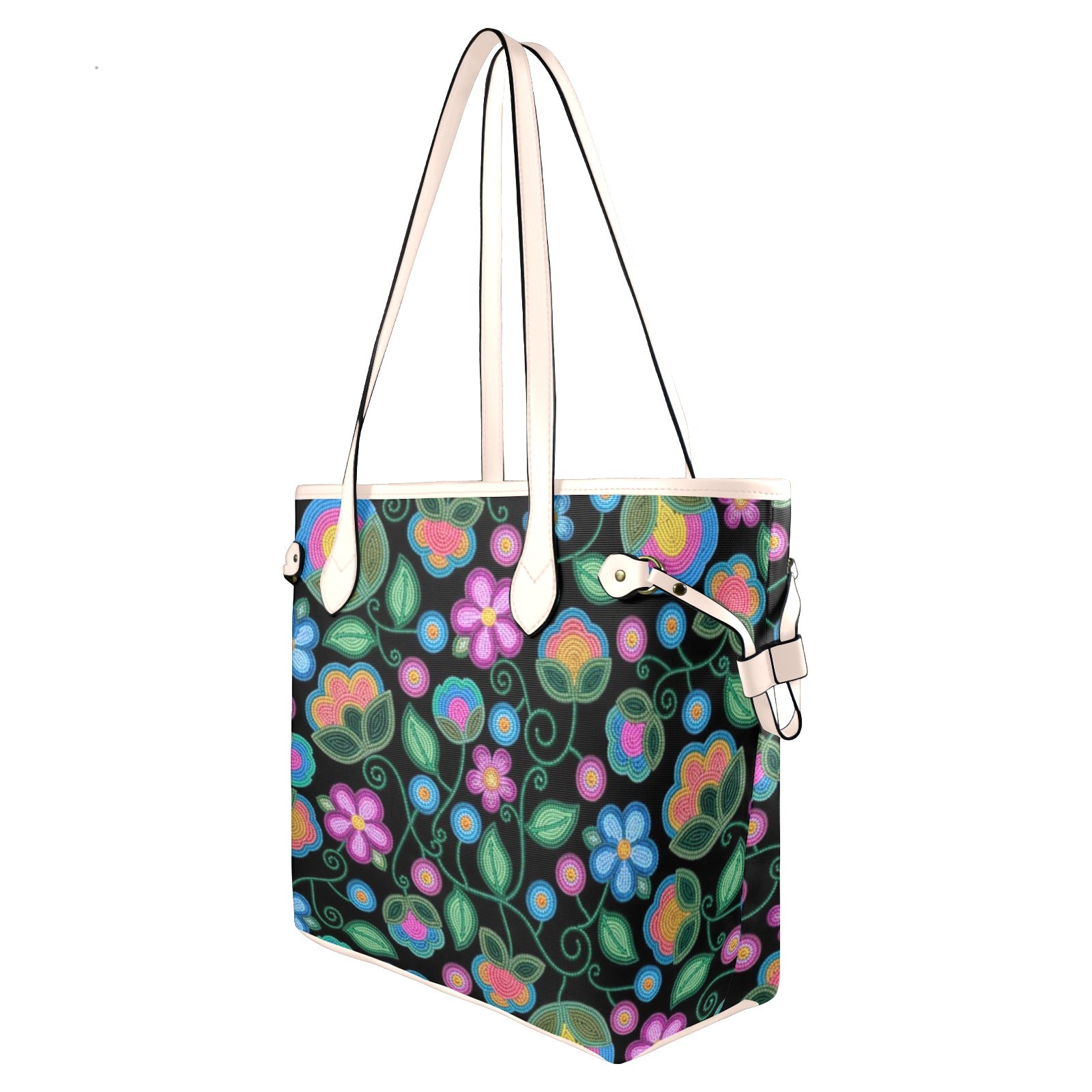 Turquoise Sunbeam Clover Canvas Tote Bag