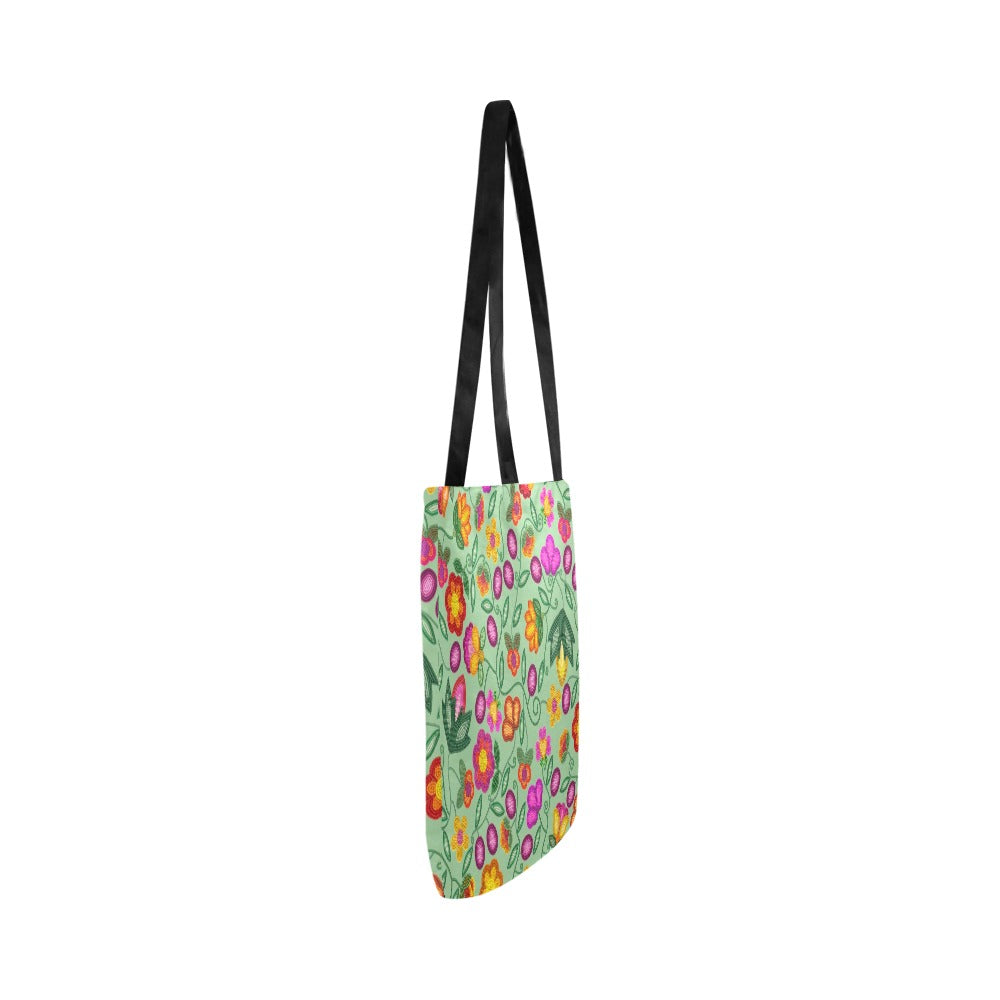 Boreal Bounty Green Reusable Shopping Bag (Two sides)