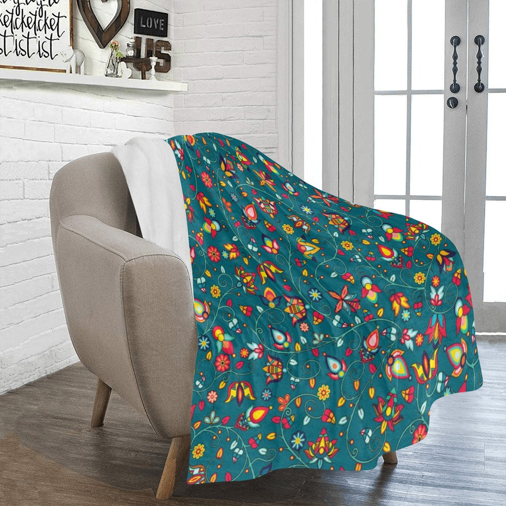 Thorny Path Teal Ultra-Soft Micro Fleece Blanket 50"x60"