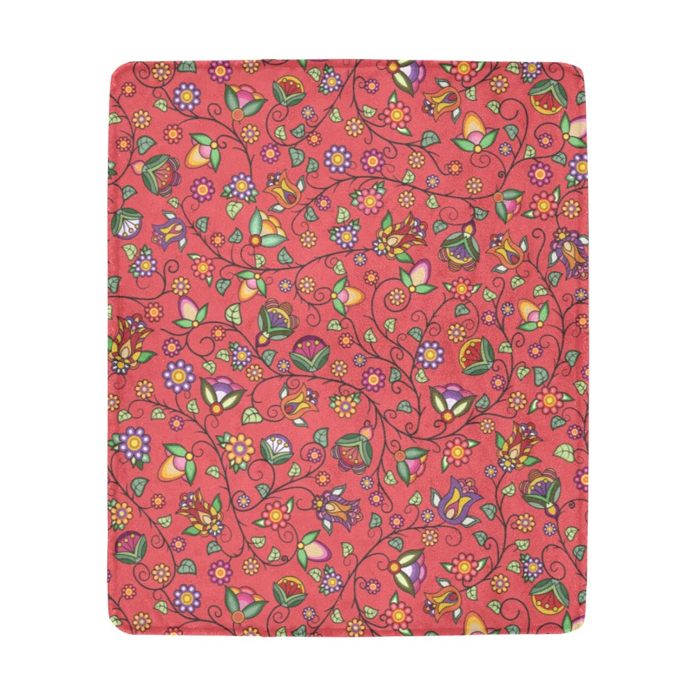 Heartbeat Petals Red Ultra-Soft Micro Fleece Blanket 50"x60"