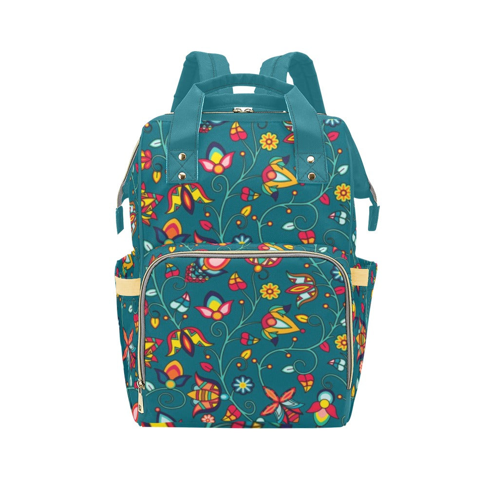 Thorny Path Teal Multi-Function Diaper Backpack/Diaper Bag