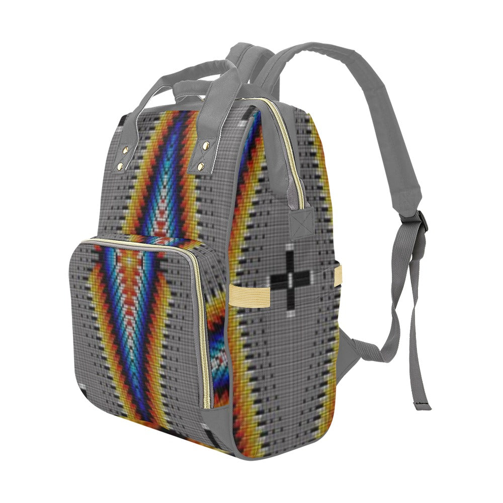 Diamond in the Bluff Grey Multi-Function Diaper Backpack/Diaper Bag