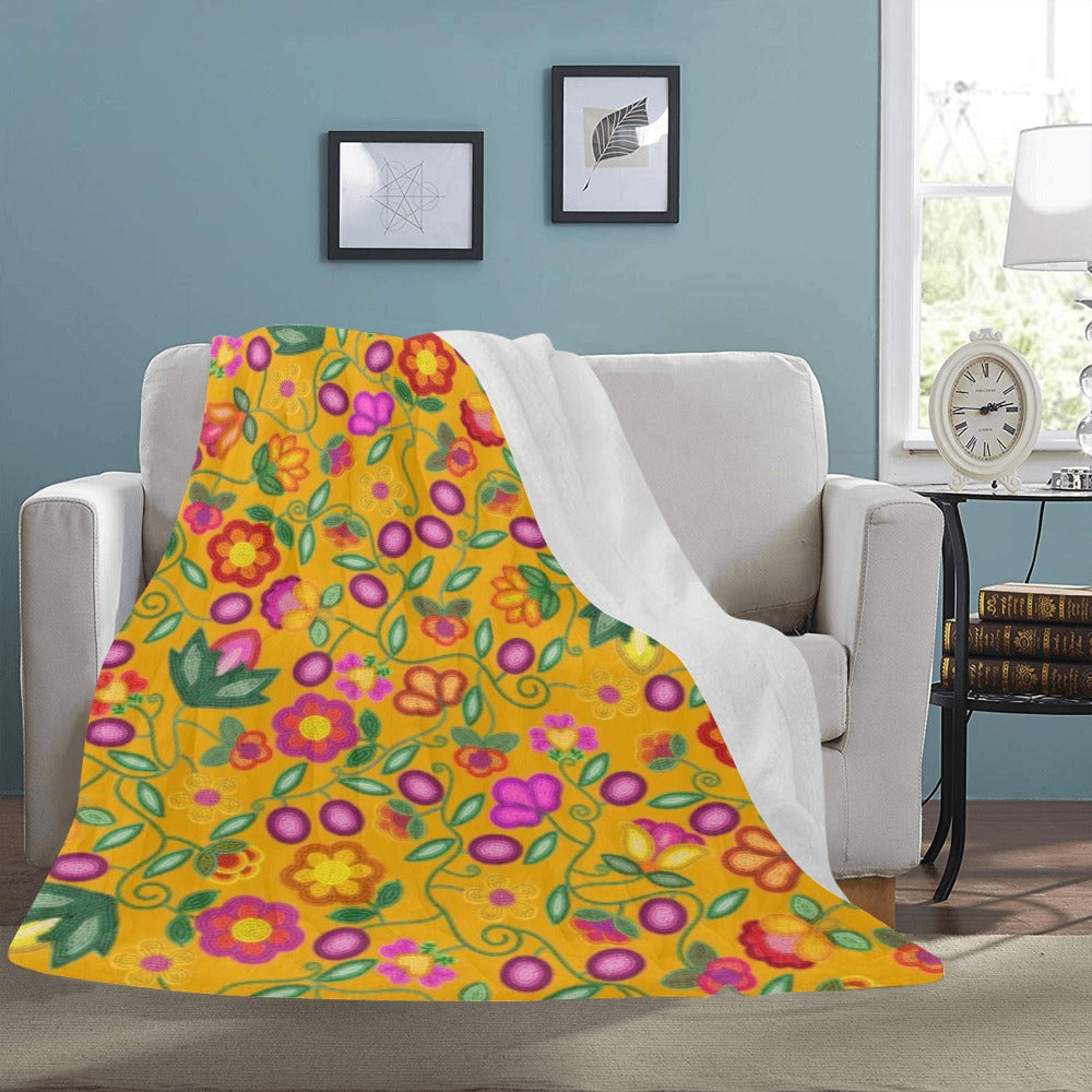 Boreal Bounty Yellow Ultra-Soft Micro Fleece Blanket 60"x80"