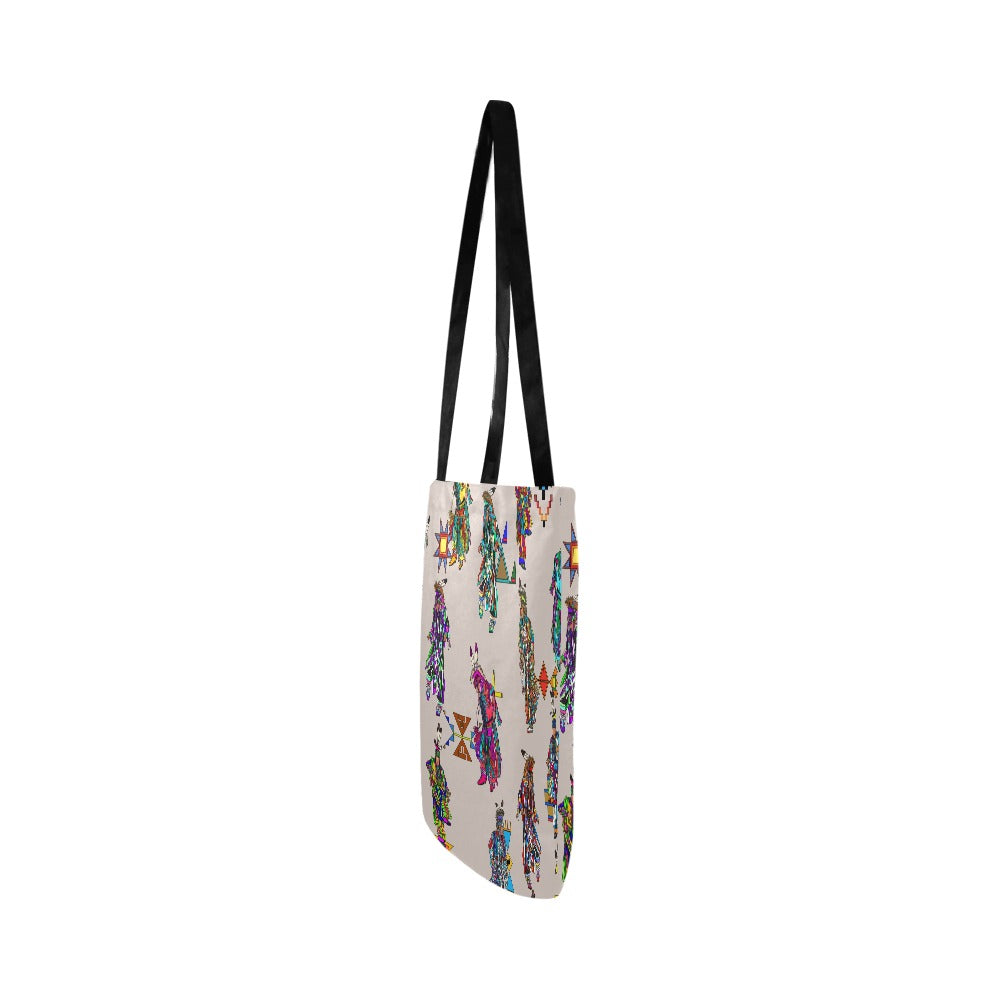 Men's Grass Dancers Muslin Reusable Shopping Bag (Two sides)