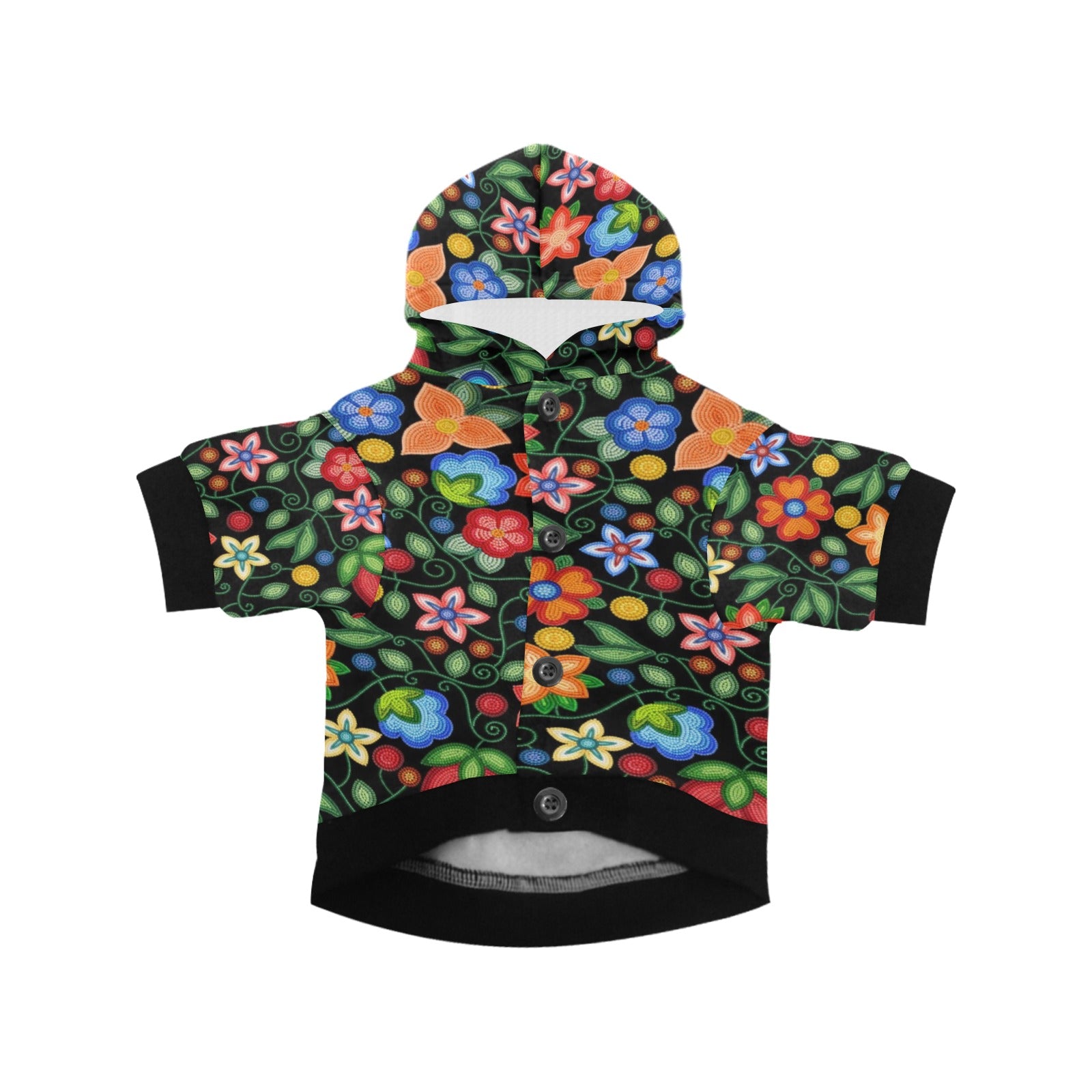 Morning Harmony Black Pet Dog Hoodie