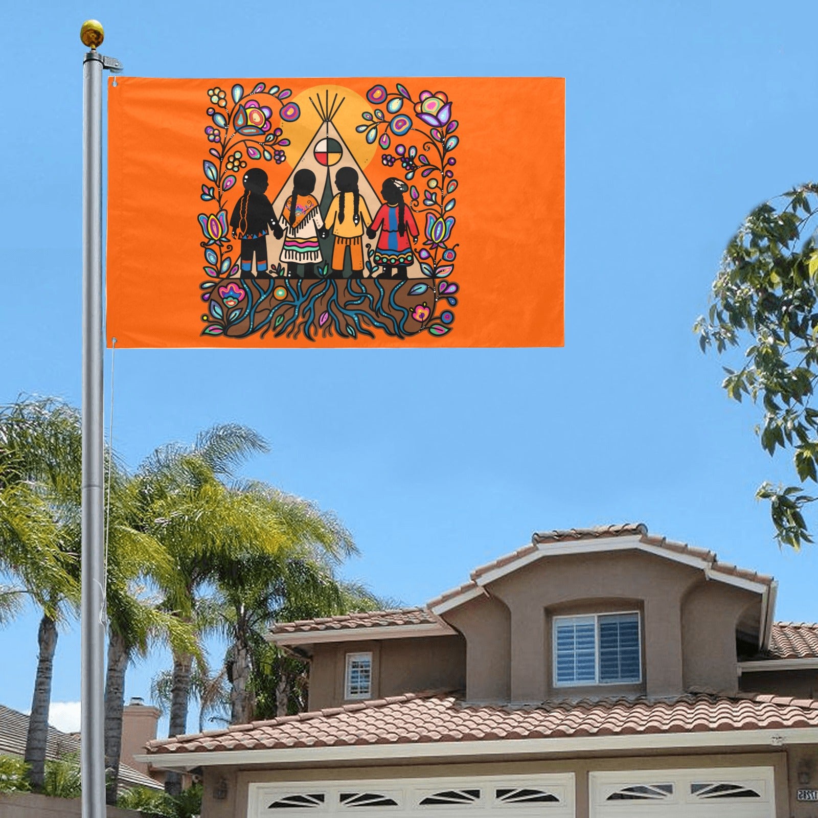 Rooted in Culture Garden Flag 59"x35"